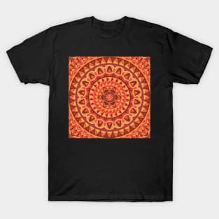 Color Wheel - Brown Base Mandala T-Shirt